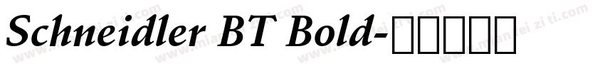 Schneidler BT Bold字体转换